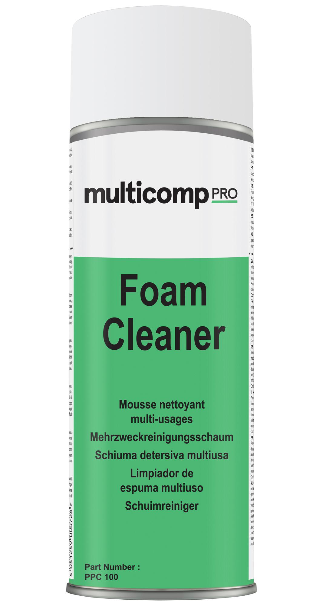 MULTICOMP PRO PPC100 Cleaner Foam Computer Displays Keyboards General Purpose Aerosol 400 ml