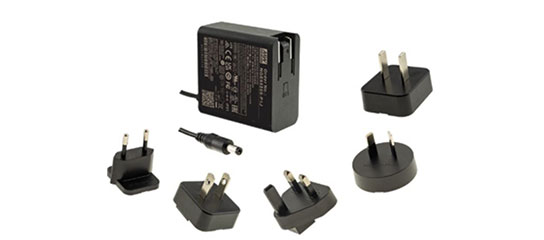 NGE Series Interchangeable Wall Mount Green AC-DC Adaptor