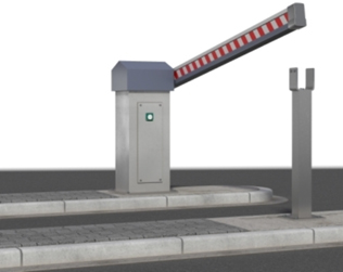 Ultrasonic sensors monitor the entire area below the barrier